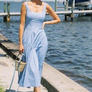 STAUD Wells Dress - Blue